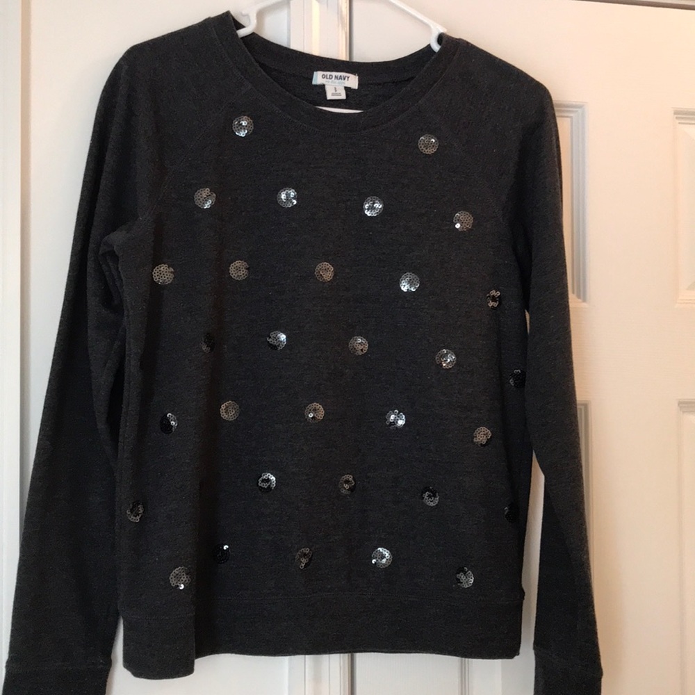 Old Navy Sequined black sweatshirt